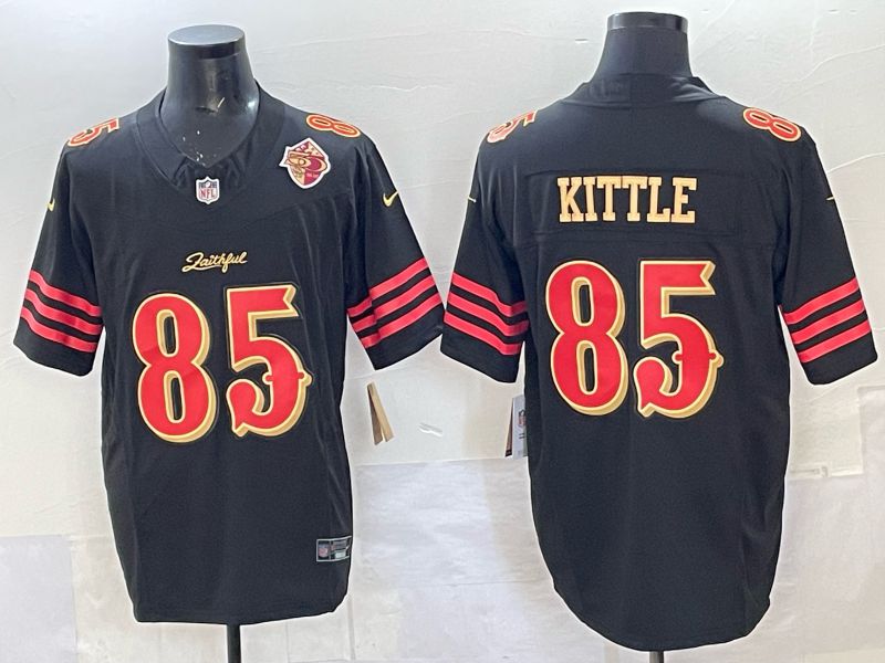 Men Nike San Francisco 49ers #85 Kittle black Limited NFL 2025 Jersey 0017->san francisco 49ers->NFL Jersey
